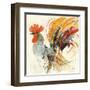 Festive Rooster II-Albena Hristova-Framed Art Print