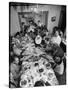 Festive Spread Through Dining Room at La Falce Family Reunion-Ralph Morse-Stretched Canvas