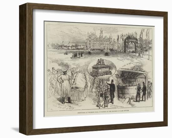 Festivities at Thoresby Hall, in Honour of the Majority of Lord Newark-Charles Robinson-Framed Giclee Print