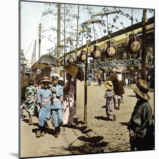 Festivities in Japan, Late 19th Century, Colour Photograph-Leon, Levy et Fils-Mounted Photographic Print