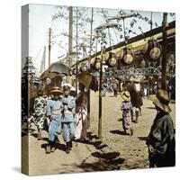 Festivities in Japan, Late 19th Century, Colour Photograph-Leon, Levy et Fils-Stretched Canvas