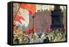 Festivities Marking the Opening of the Second Congress of the Comintern and Demonstration on…-Boris Kustodiyev-Framed Stretched Canvas
