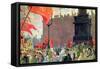 Festivities Marking the Opening of the Second Congress of the Comintern and Demonstration on…-Boris Kustodiyev-Framed Stretched Canvas