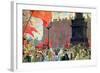 Festivities Marking the Opening of the Second Congress of the Comintern and Demonstration on…-Boris Kustodiyev-Framed Giclee Print