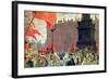 Festivities Marking the Opening of the Second Congress of the Comintern and Demonstration on…-Boris Kustodiyev-Framed Giclee Print