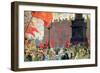 Festivities Marking the Opening of the Second Congress of the Comintern and Demonstration on…-Boris Kustodiyev-Framed Giclee Print