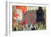 Festivities Marking the Opening of the Second Congress of the Comintern and Demonstration on…-Boris Kustodiyev-Framed Giclee Print