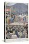 Festivity Popular with Paul Deschanel, President of France, 1900-Oswaldo Tofani-Stretched Canvas