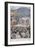 Festivity Popular with Paul Deschanel, President of France, 1900-Oswaldo Tofani-Framed Giclee Print