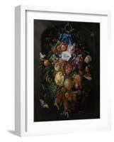 Festoon of Fruit and Flowers - Still Life-Jan Davidsz de Heem-Framed Art Print