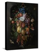 Festoon of Fruit and Flowers - Still Life-Jan Davidsz de Heem-Stretched Canvas