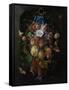 Festoon of Fruit and Flowers - Still Life-Jan Davidsz de Heem-Framed Stretched Canvas