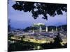 Festung (Fortress) Hohensalzburg at Twilight, Salzburg, Salzburgland, Austria, Europe-Richard Nebesky-Mounted Photographic Print