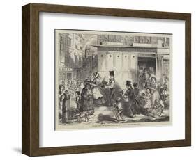 Fetching Home the Christmas Dinner-John Leech-Framed Giclee Print