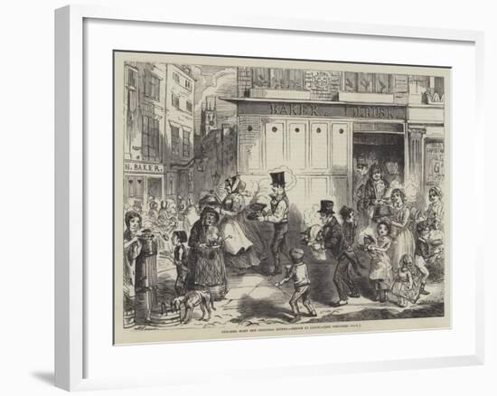 Fetching Home the Christmas Dinner-John Leech-Framed Giclee Print