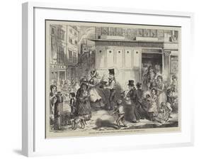 Fetching Home the Christmas Dinner-John Leech-Framed Giclee Print