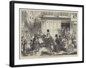 Fetching Home the Christmas Dinner-John Leech-Framed Giclee Print