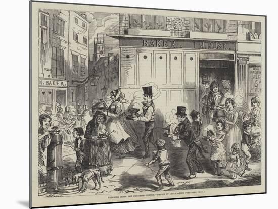 Fetching Home the Christmas Dinner-John Leech-Mounted Giclee Print