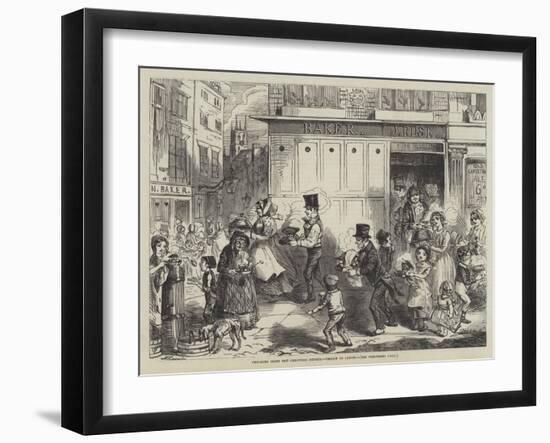 Fetching Home the Christmas Dinner-John Leech-Framed Giclee Print