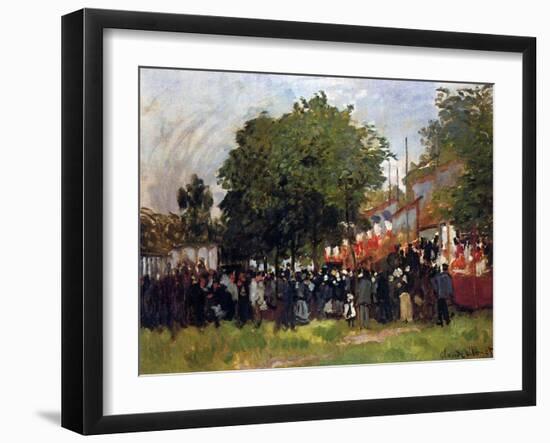 Fete at Argenteuil, 1884-Claude Monet-Framed Giclee Print