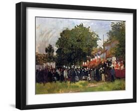 Fete at Argenteuil, 1884-Claude Monet-Framed Giclee Print