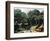 Fete at Rambouillet or Island of Love, Circa 1770-Jean-Honoré Fragonard-Framed Premium Giclee Print