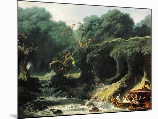 Fete at Rambouillet or Island of Love, Circa 1770-Jean-Honoré Fragonard-Mounted Giclee Print