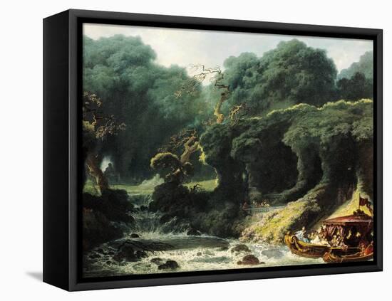 Fete at Rambouillet or Island of Love, Circa 1770-Jean-Honoré Fragonard-Framed Stretched Canvas