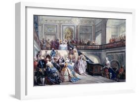 Fete at the Chateau De Versailles on the Occasion of the Marriage of the Dauphin in 1745-Eugene-Louis Lami-Framed Giclee Print