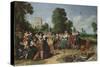 Fete Champetre-Dirck Hals-Stretched Canvas