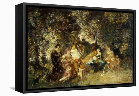 Fete Champetre-Adolphe Joseph Thomas Monticelli-Framed Stretched Canvas