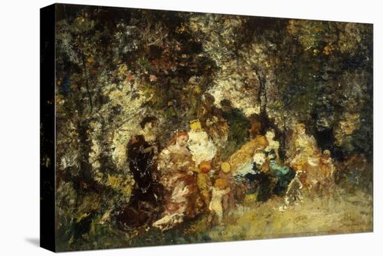 Fete Champetre-Adolphe Joseph Thomas Monticelli-Stretched Canvas