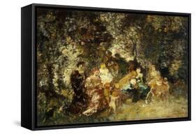 Fete Champetre-Adolphe Joseph Thomas Monticelli-Framed Stretched Canvas