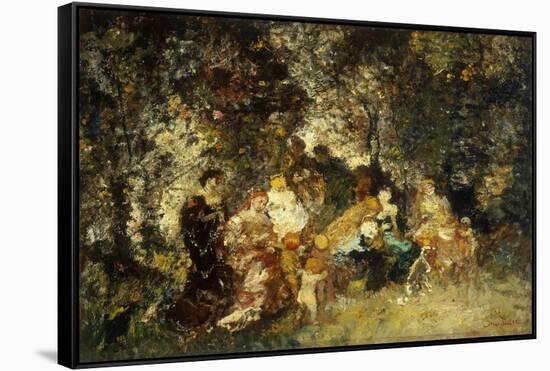 Fete Champetre-Adolphe Joseph Thomas Monticelli-Framed Stretched Canvas