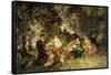 Fete Champetre-Adolphe Joseph Thomas Monticelli-Framed Stretched Canvas