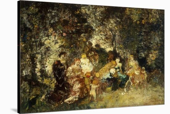 Fete Champetre-Adolphe Joseph Thomas Monticelli-Stretched Canvas