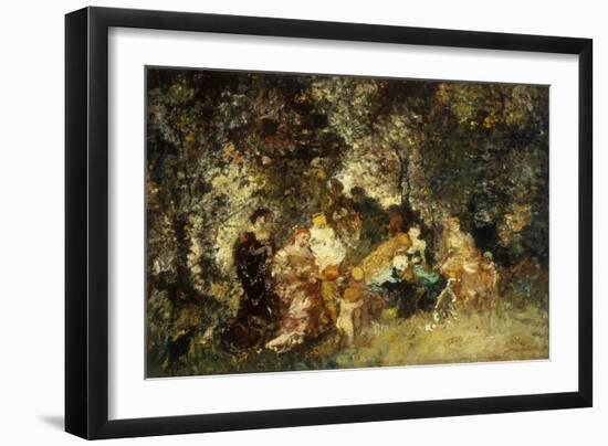 Fete Champetre-Adolphe Joseph Thomas Monticelli-Framed Giclee Print