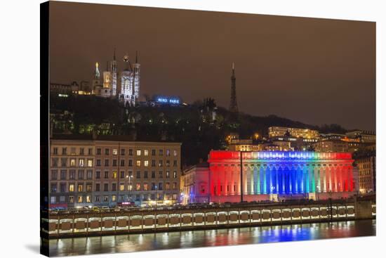 Fete Des Lumieres (Festival of Lights) Laser Show-Christian Kober-Stretched Canvas