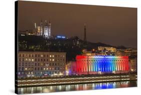 Fete Des Lumieres (Festival of Lights) Laser Show-Christian Kober-Stretched Canvas