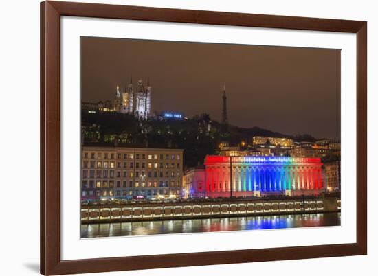 Fete Des Lumieres (Festival of Lights) Laser Show-Christian Kober-Framed Photographic Print