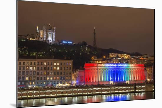 Fete Des Lumieres (Festival of Lights) Laser Show-Christian Kober-Mounted Photographic Print