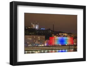 Fete Des Lumieres (Festival of Lights) Laser Show-Christian Kober-Framed Photographic Print