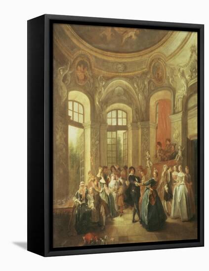 Fete Galante, Music and Dancing-Jean Baptiste Pater-Framed Stretched Canvas