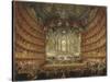 Fête musicale donnée par le cardinal de la Rochefoucauld au théâtre Argentina de Rome le 15-Giovanni Paolo Pannini-Stretched Canvas