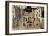 Fête populaire autour d'un arbre-null-Framed Giclee Print