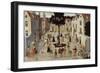 Fête populaire autour d'un arbre-null-Framed Giclee Print