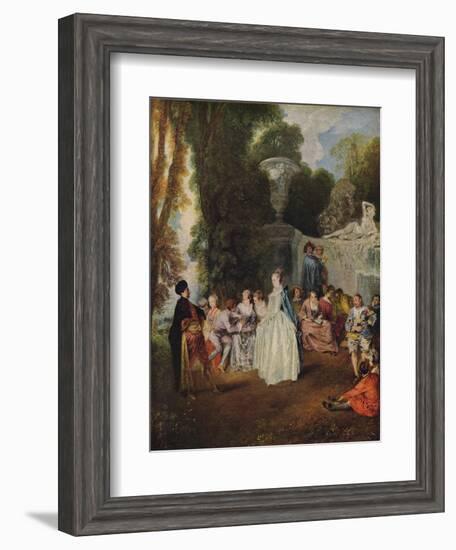 'Fetes Venitiennes', 1718-1719-Jean-Antoine Watteau-Framed Giclee Print