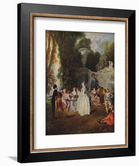 'Fetes Venitiennes', 1718-1719-Jean-Antoine Watteau-Framed Giclee Print