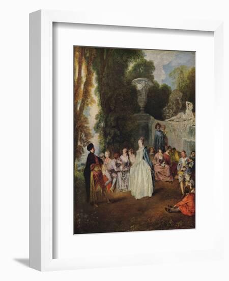 'Fetes Venitiennes', 1718-1719-Jean-Antoine Watteau-Framed Giclee Print