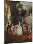 'Fetes Venitiennes', 1718-1719-Jean-Antoine Watteau-Mounted Giclee Print